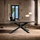 Mesa de comedor extensible en madera de roble L315cm hecha en Italia Oncino viadurini