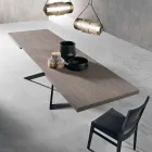 Mesa de comedor extensible en madera de roble L315cm hecha en Italia Oncino viadurini