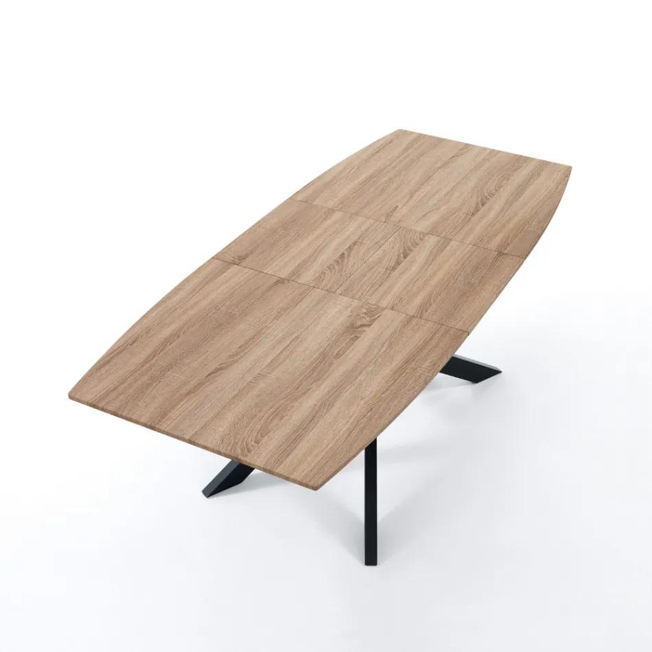 Mesa de Comedor Extensible en Metal y MDF - Iridio viadurini