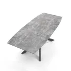 Mesa de Comedor Extensible en Metal y MDF - Iridium viadurini
