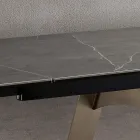 Mesa de comedor extensible de vitrocerámica y metal Made in Italy - Ania viadurini