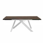 Mesa de comedor extensible de vitrocerámica hecha en Italia, Wilmer viadurini