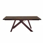 Mesa de comedor extensible de vitrocerámica hecha en Italia, Wilmer viadurini