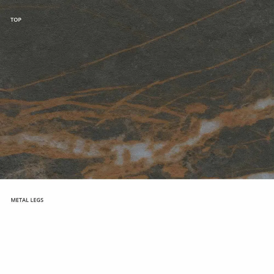 Mesa de comedor de vidrio cerámico extensible hecha en Italia, Wilmer viadurini