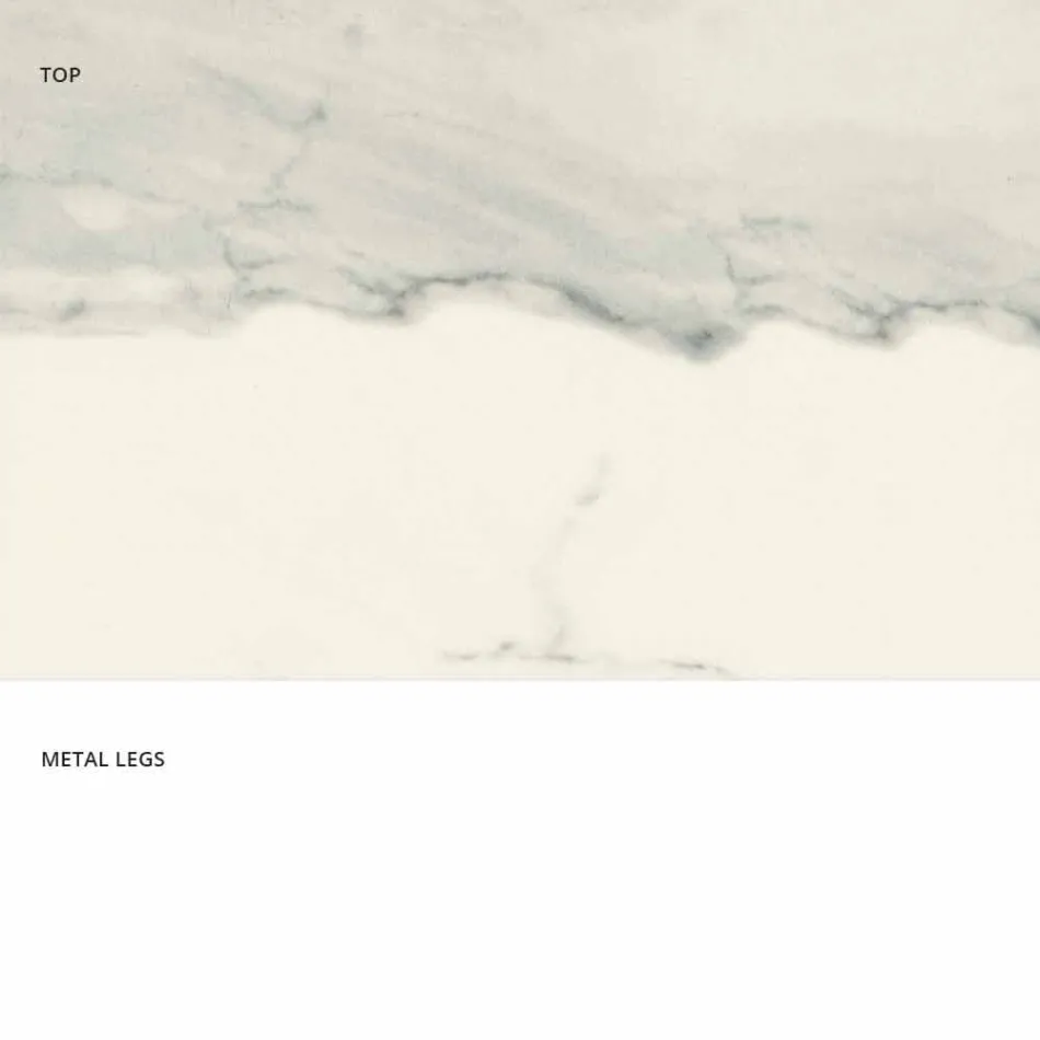 Mesa de comedor de vidrio cerámico extensible hecha en Italia, Wilmer viadurini