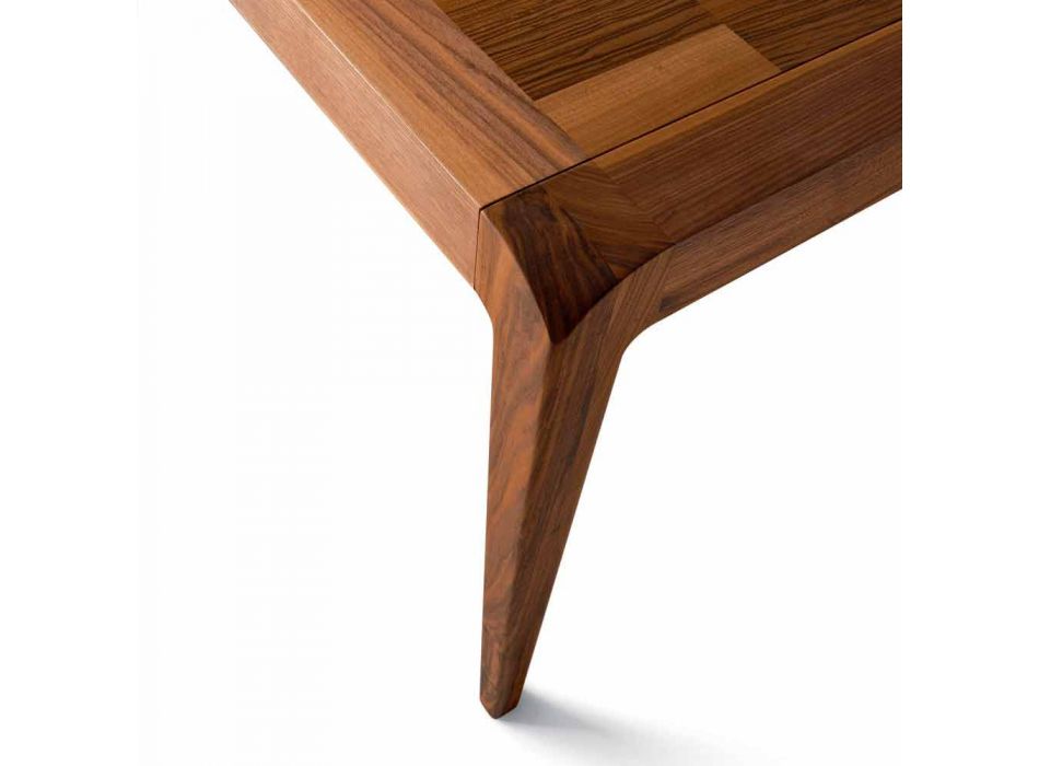 Mesa de comedor extensible madera nogal natural moderno diseño Sanni viadurini