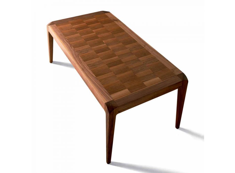 Mesa de comedor extensible madera nogal natural moderno diseño Sanni viadurini