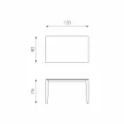 Mesa de comedor extensible de vitrocerámica, 120 / 170xP80 cm, Bino viadurini