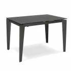 Mesa de comedor extensible de vitrocerámica, 120 / 170xP80 cm, Bino viadurini