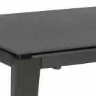 Mesa de comedor extensible de vitrocerámica, 120 / 170xP80 cm, Bino viadurini
