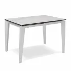 Mesa de comedor extensible de vitrocerámica, 120 / 170xP80 cm, Bino viadurini