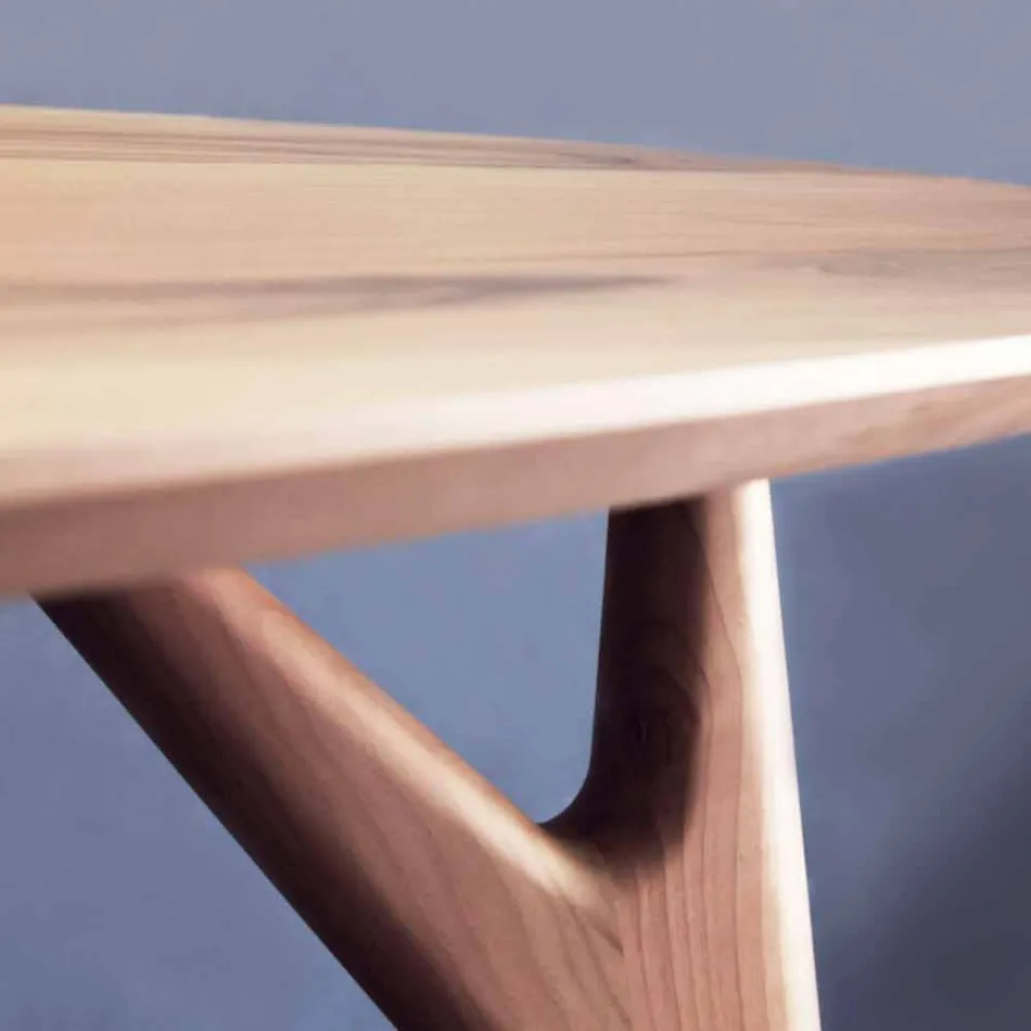 Mesa de comedor artesanal en madera maciza de nogal Made in Italy - Nocino viadurini