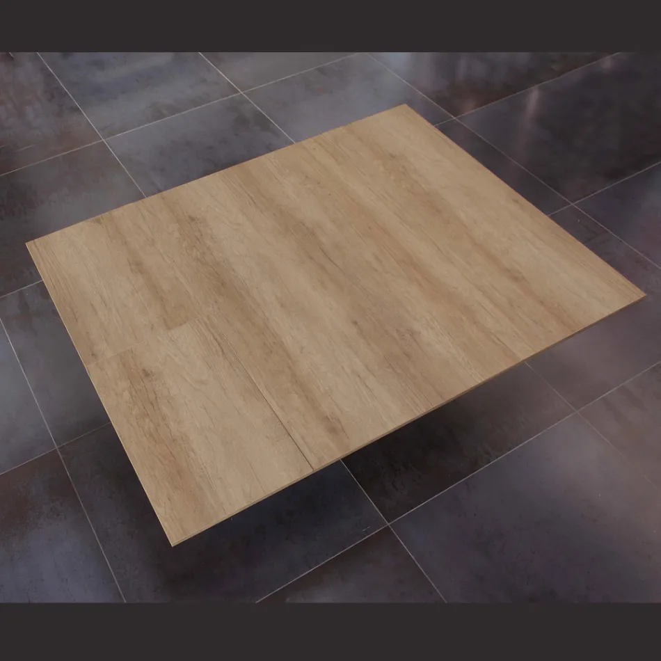 Mesa de Comedor que se Extiende y Ensancha en Melamina y Metal - Devendra viadurini