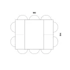 Mesa de Comedor que se Extiende y Ensancha en Melamina y Metal - Devendra viadurini