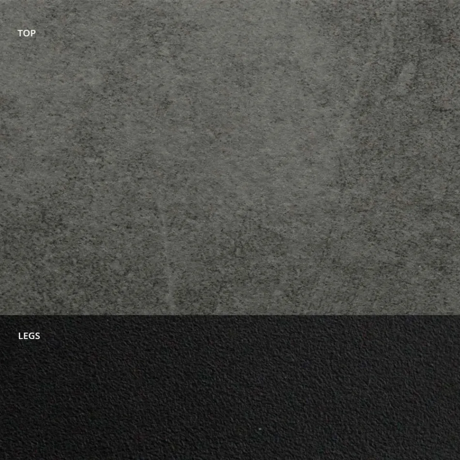 Mesa de comedor con tapa de barril en laminado HPL Made in Italy - Grotta viadurini