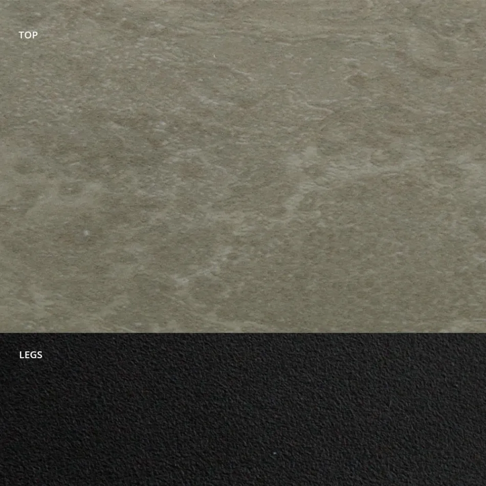 Mesa de comedor con tapa de barril en laminado HPL Made in Italy - Grotta viadurini