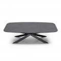 Mesa de comedor con tapa de barril en laminado HPL Made in Italy - Grotta