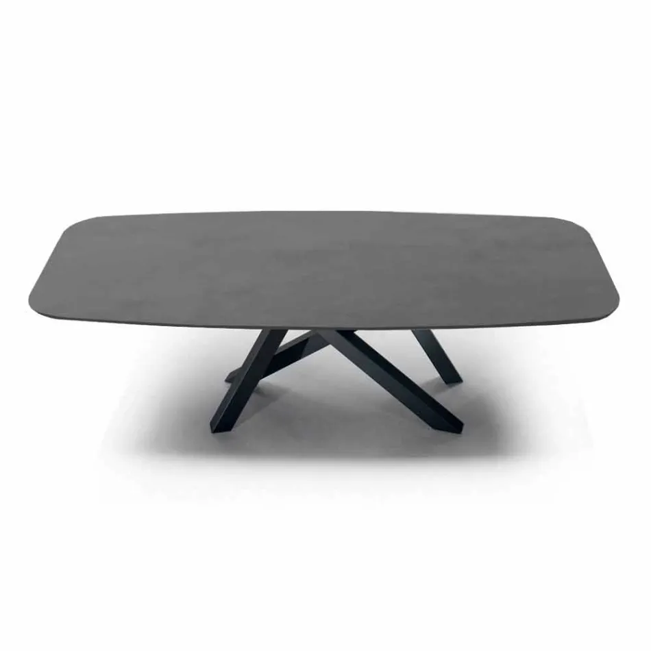 Mesa de comedor con tapa de barril en laminado HPL Made in Italy - Settimmio viadurini