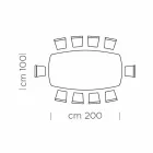 Mesa de comedor con tapa de barril en laminado HPL Made in Italy - Settimmio viadurini