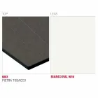 Mesa de comedor con tapa de Hpl y base de metal Made in Italy - Aresto viadurini