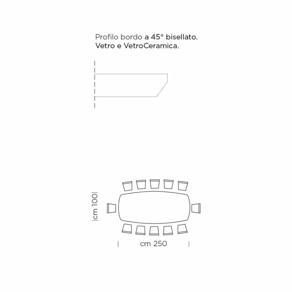 Mesa de comedor con tablero en Hipermármol precioso Made in Italy - Settimmio viadurini