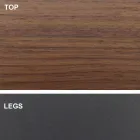 Mesa de comedor con tapa de madera chapada Made in Italy - Settimmio viadurini