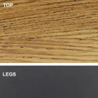 Mesa de comedor con tapa de madera chapada Made in Italy - Settimmio viadurini