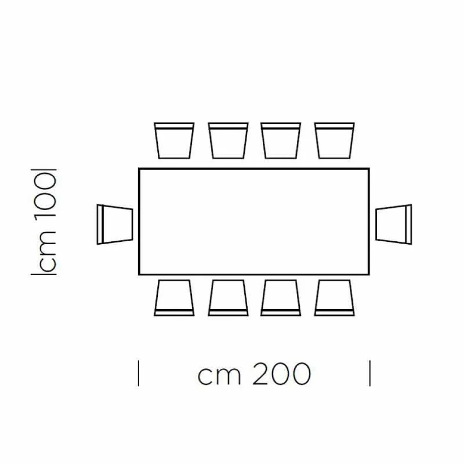 Mesa de comedor con tapa de madera chapada Made in Italy - Settimmio viadurini