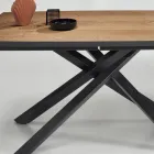 Mesa de comedor con tapa chapada en roble Made in Italy - Antonino viadurini
