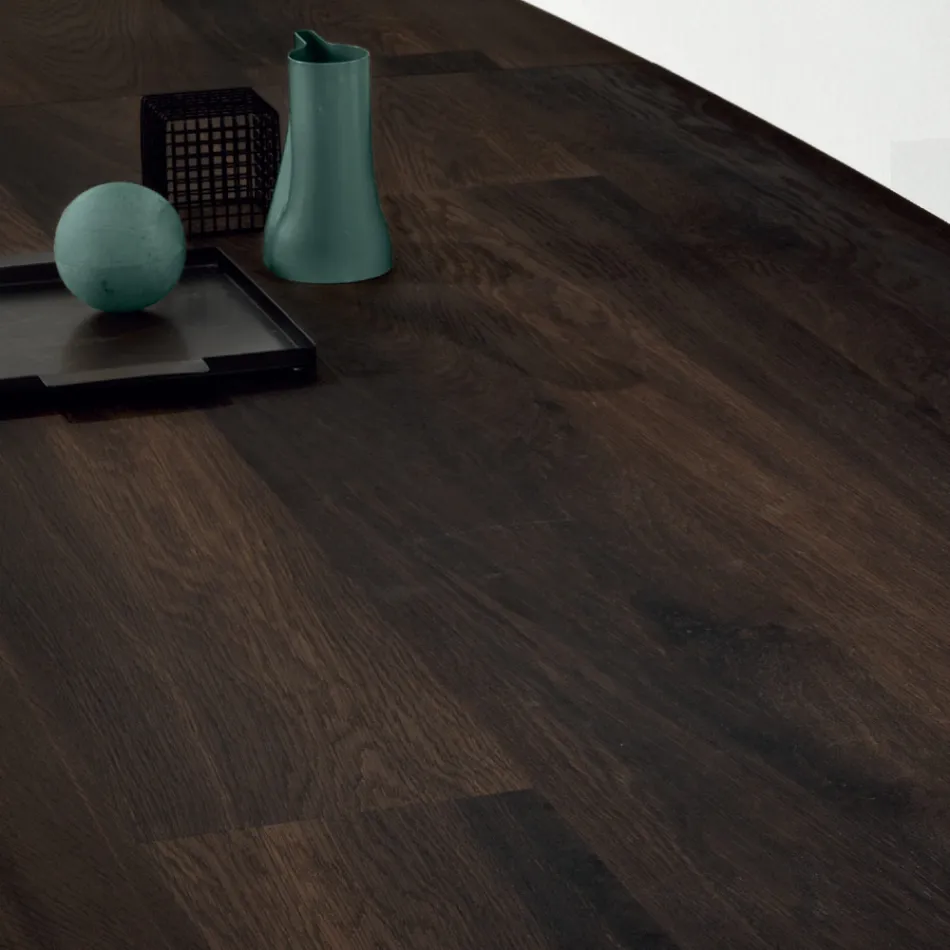 Mesa de comedor con tapa chapada en roble Made in Italy - Antonino viadurini