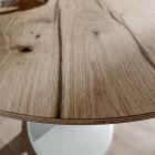 Mesa de comedor con tapa ovalada de madera contrachapada Made in Italy - Brontolo viadurini