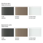 Mesa de comedor con tapa cuadrada y base de vidrio Made in Italy - Tiseo viadurini