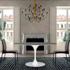 Mesa de comedor con tapa redonda en Fenix Made in Italy de alta calidad - Dólares viadurini