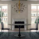 Mesa de comedor con tapa redonda en Fenix Made in Italy de alta calidad - Dólares viadurini