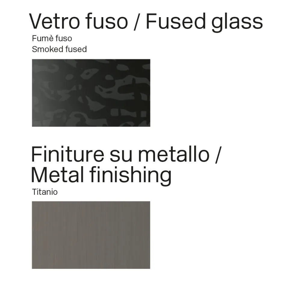 Mesa de comedor Opalia de 320 cm, de cristal y metal, fabricada en Italia. viadurini