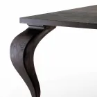 Mesa de comedor de diseño de lujo en madera maciza, hecha en Italia, Filo viadurini