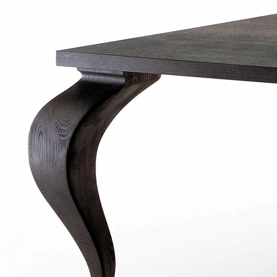 Mesa de comedor de diseño de lujo en madera maciza, hecha en Italia, Filo viadurini