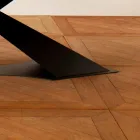 Mesa de comedor de diseño moderno con Elliot hecha en la parte superior de roble de Italia viadurini