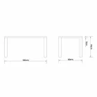 Mesa de comedor de diseño moderno en roble macizo, L160xP90cm, Loran viadurini