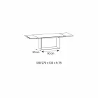 Mesa de comedor extensible en cerámica y metal Made in Italy - Marrón oscuro viadurini