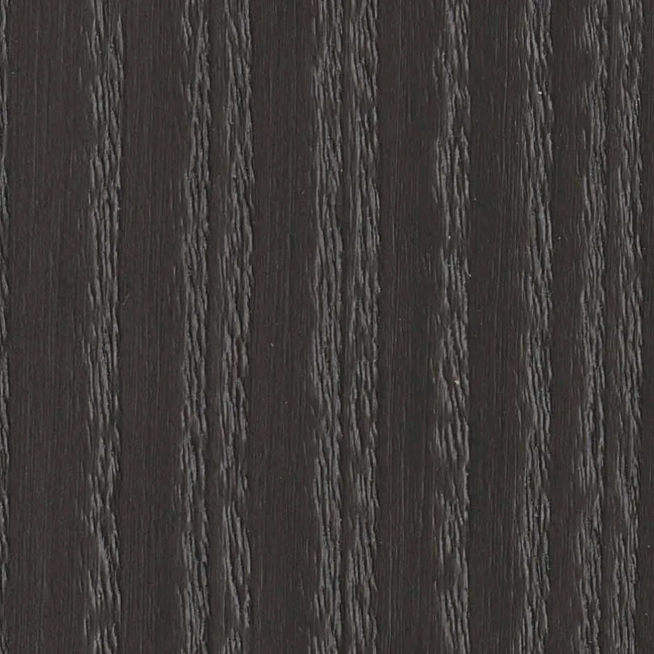 Mesa de comedor de diseño en vidrio ahumado y fresno aceitado Made in Italy - Croma viadurini