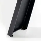 Mesa de Comedor Fija Base Metálica y Sobre Chapado en Roble - Termoli viadurini