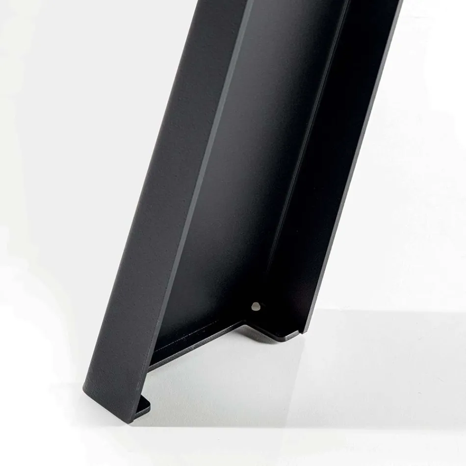 Mesa de Comedor Fija Base Metálica y Sobre Chapado en Roble - Termoli viadurini