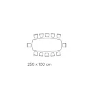 Mesa de comedor fija con tapa de barril de cerámica Made in Italy - Vidrios viadurini