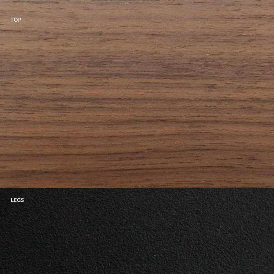 Mesa de comedor chapada con base de acero Made in Italy - Dalmata viadurini