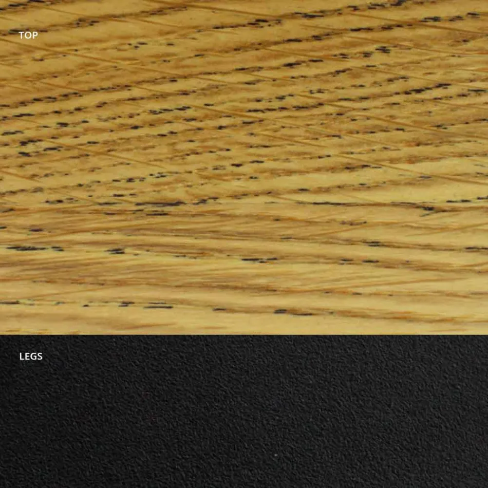 Mesa de comedor chapada con base de acero Made in Italy - Dalmata viadurini