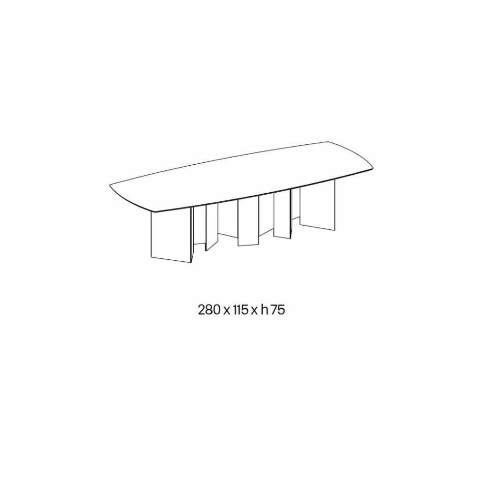 Mesa de comedor de cerámica y base de vidrio extraligero Made in Italy - Aleatorio viadurini