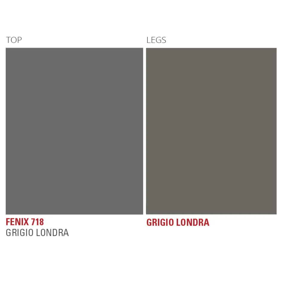 Mesa de comedor en Fenix y metal pintado Made in Italy - Dotto viadurini