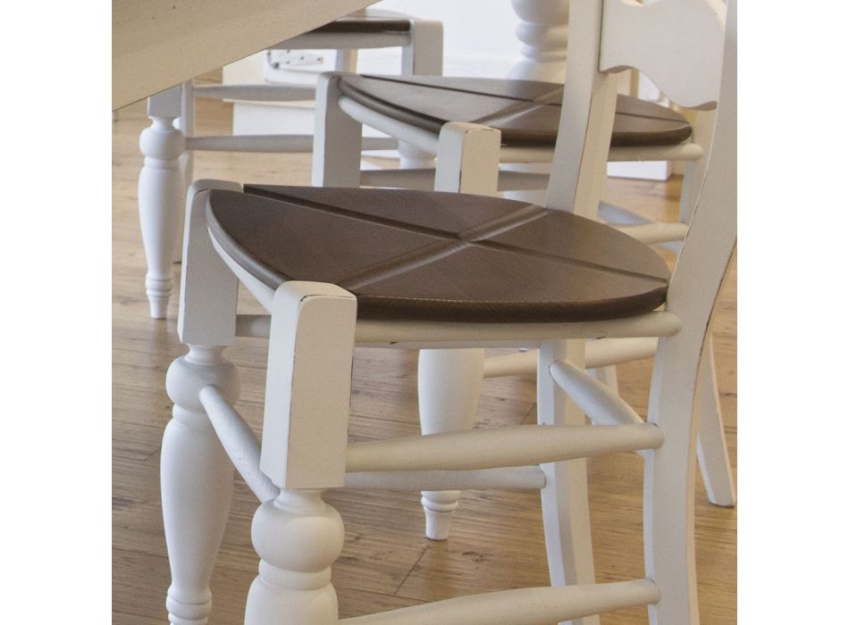 Mesa de comedor de fresno y 4 sillas incluidas Made in Italy - Rafael viadurini