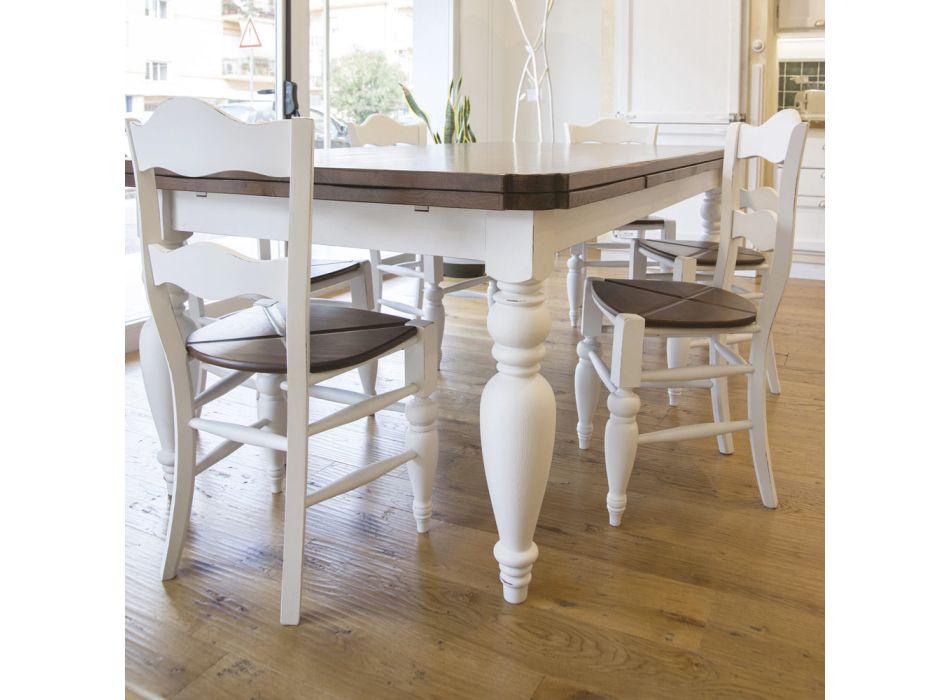 Mesa de comedor de fresno y 4 sillas incluidas Made in Italy - Rafael viadurini